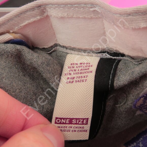 47 LSU Tigers Hat Mens Gray Purple Wool Flannel Snapback - Picture 8 of 9